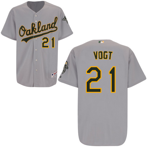 Stephen Vogt #21 mlb Jersey-Oakland Athletics Women's Authentic Road Gray Cool Base Baseball Jersey